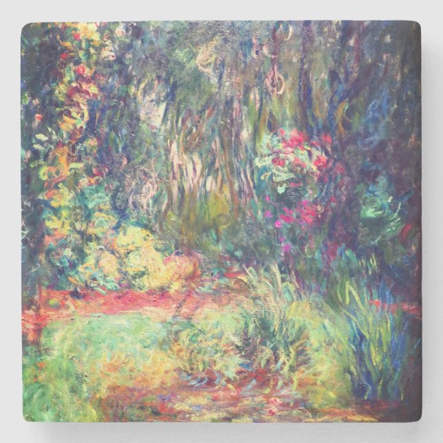 Monet Water Lily Pond Stone Coaster (Front)