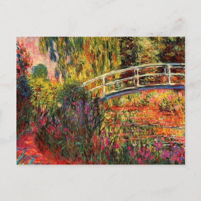 Monet - Water Lily Pond, Water Irises Postcard (Front)