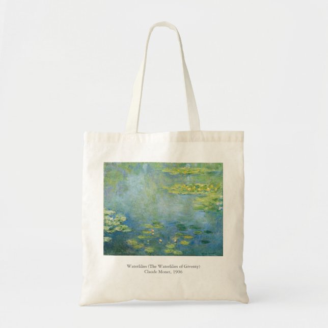 Monet Waterlilies 1906 Painting Tote Bag (Front)