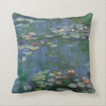 Monet-waterlilies Cushion<br><div class="desc">A illustration from one of the great masters. Monet's Waterlilies. A beautiful,  restful image that will look great almost anywhere you chose.</div>