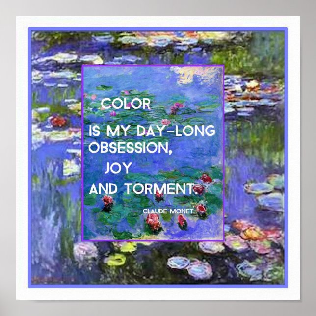 Monet Waterlilies Poster (Front)