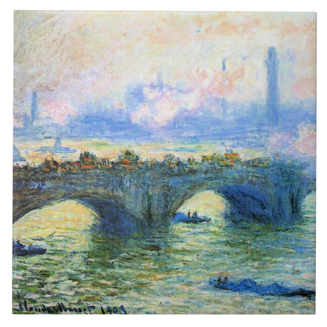 Monet - Waterloo Bridge, London, Ceramic Tile (Front)