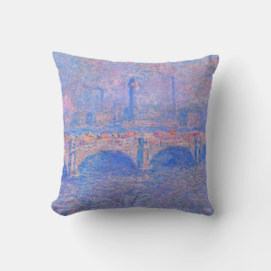 Monet - Waterloo Bridge, Sunlight Effect, Cushion