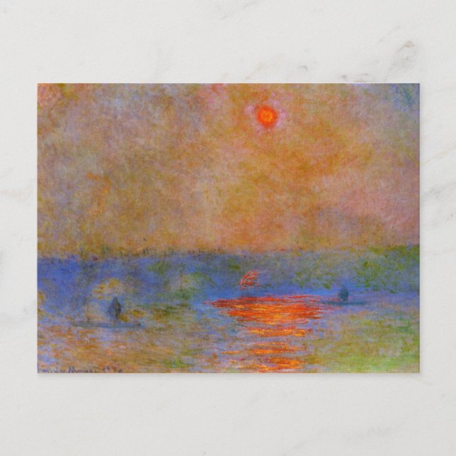 Monet - Waterloo Bridge, Sunlight in the Fog Postcard (Front)