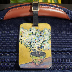 Monet - White Azaleas in a Pot, Luggage Tag