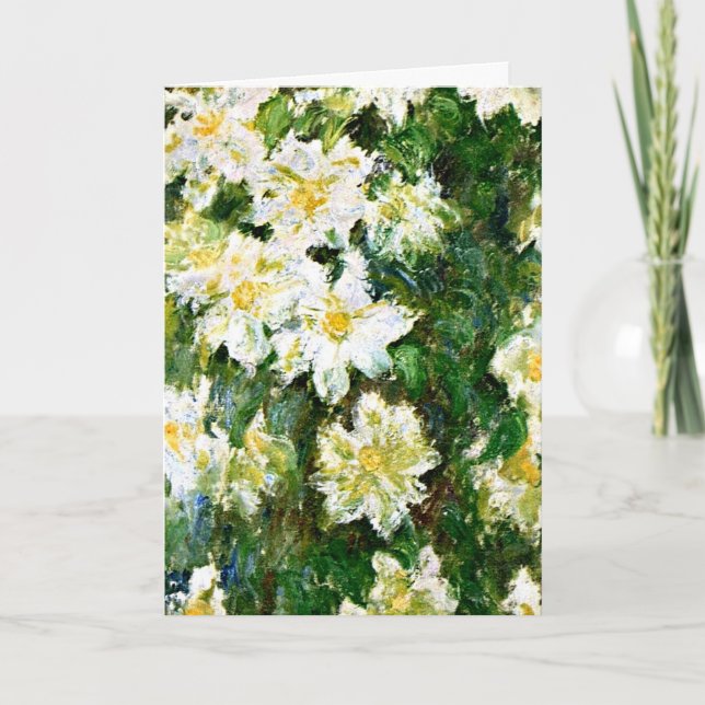 Monet - White Clematis Card (Front)