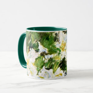 Monet - White Clematis, famous floral painting Mug