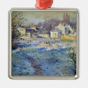Monet - White Frost artwork Metal Ornament