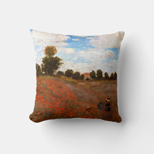 Monet - Wild Poppies Cushion (Front)