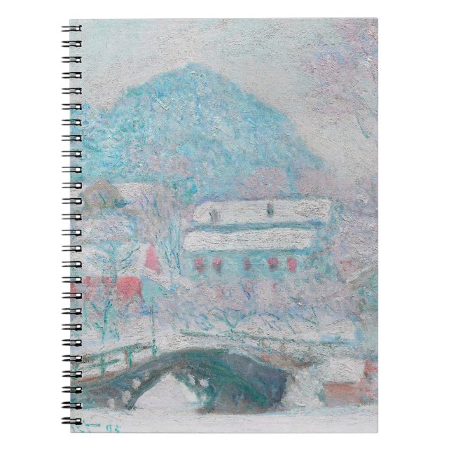 Monet Winter Scene Spiral Notebook (Front)