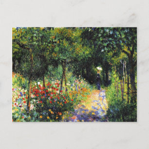 Monet - Woman at the Garden, fine art painting Postcard