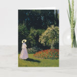 Monet - Woman in Garden Card<br><div class="desc">Impressionist Landscape Painting by Claude Monet - Classic Masterpieces - Claude Monet's Impressionist Painting Series - Woman in the Garden</div>