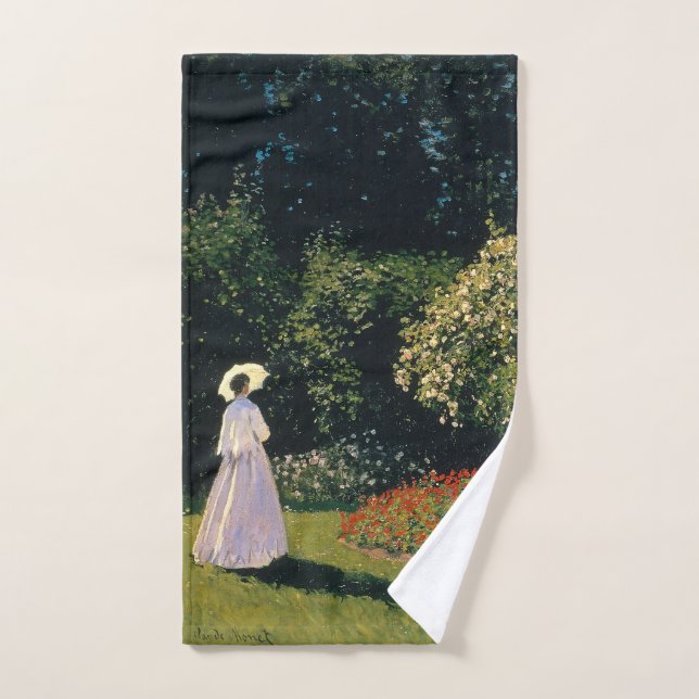 Monet - Woman in Garden Hand Towel (Hand Towel)