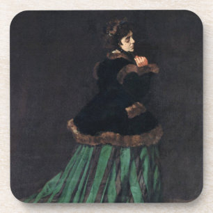 Monet Woman in Green Dress Coaster