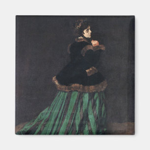 Monet Woman in Green Dress Magnet