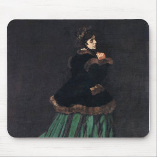Monet Woman in Green Dress Mouse Pad