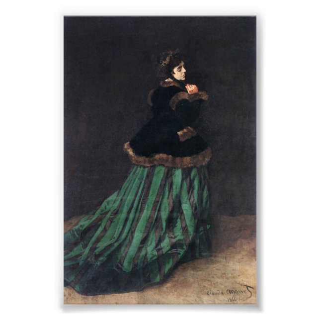 Monet Woman in Green Dress Photo Print (Front)