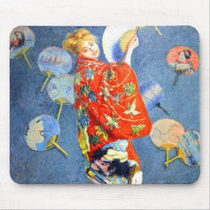 Monet Woman in Japanese Costume Mouse Pad