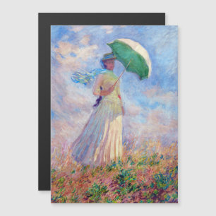 Monet - Woman Parasol facing right Magnetic Card