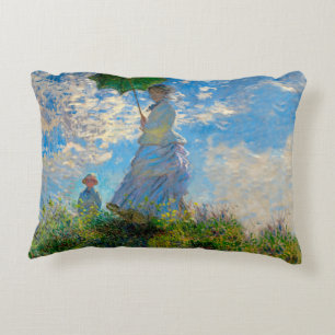 Monet Woman Parasol Impressionism Decorative Cushion
