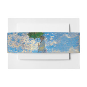 Monet Woman Parasol Impressionism Invitation Belly Band