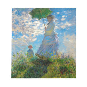 Monet Woman Parasol Impressionism Notepad