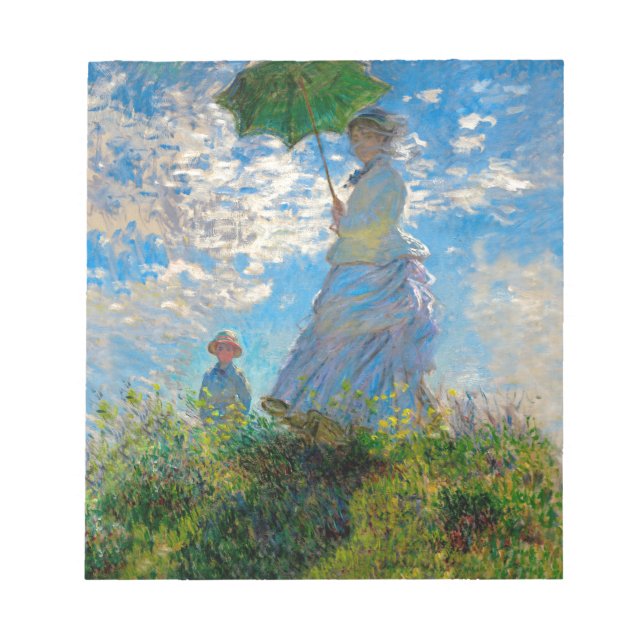 Monet Woman Parasol Impressionism Notepad (Front)