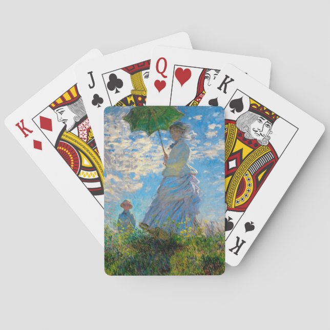 Monet Woman Parasol Impressionism Playing Cards (Back)