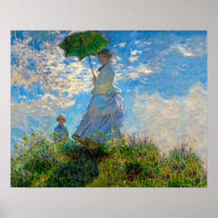 Monet Woman Parasol Impressionism Poster