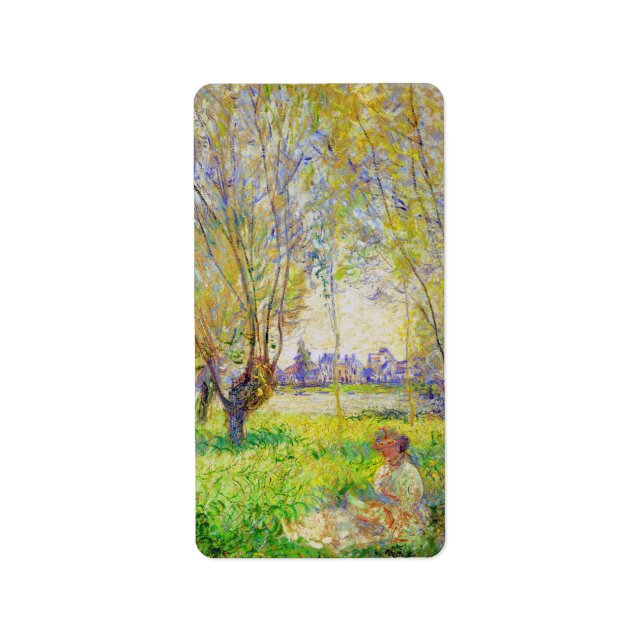 Monet Woman Seated Under The Willows Fine Art Label (Front)
