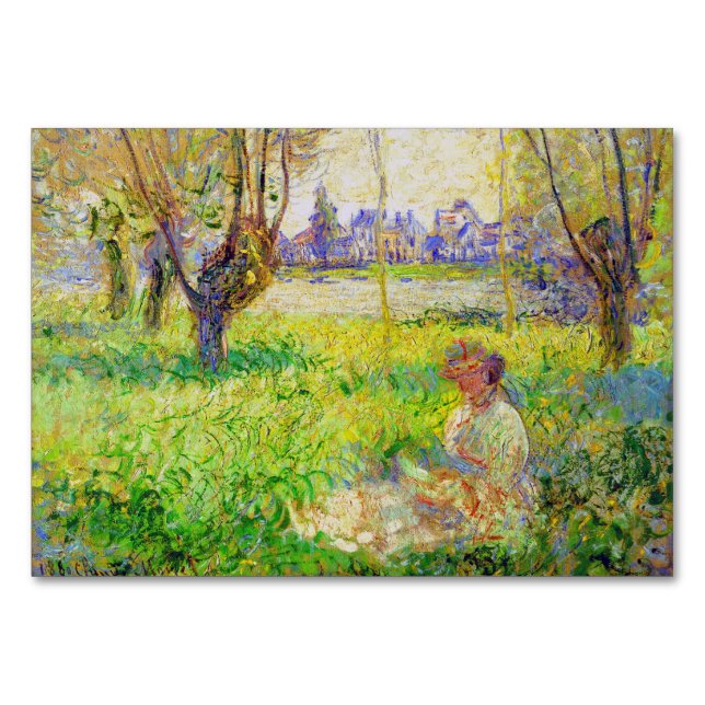 Monet Woman Seated Under The Willows Fine Art Table Number (Front)