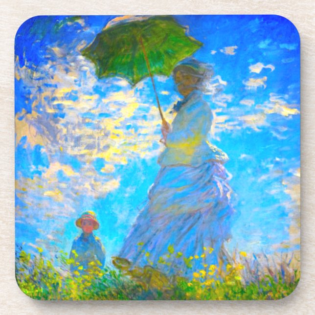 Monet Woman with a Parasol Coaster (Front)