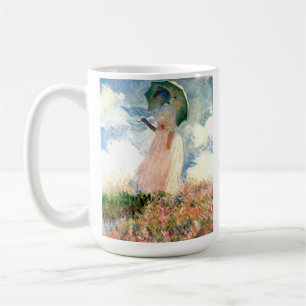 Monet Woman with a Parasol Facing Left Coffee Mug