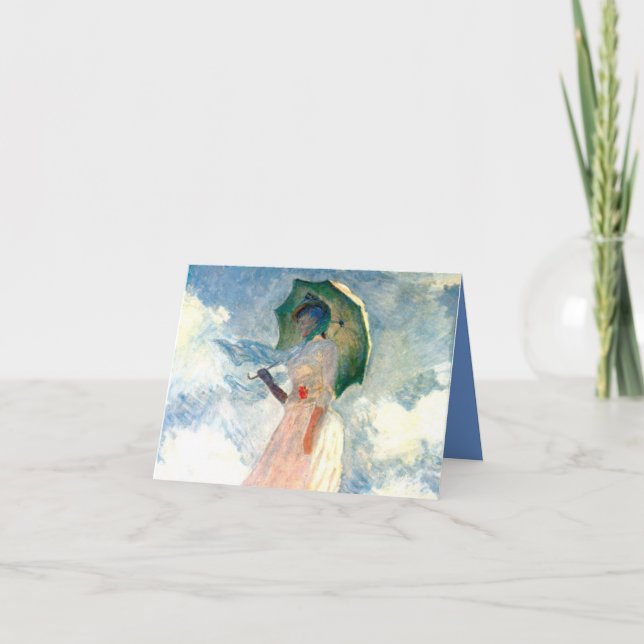 Monet Woman with a Parasol Facing Left Invitation (Front)