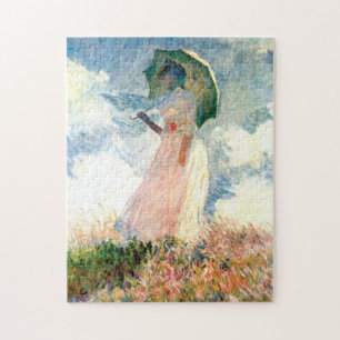 Monet Woman with a Parasol Facing Left Jigsaw Puzzle
