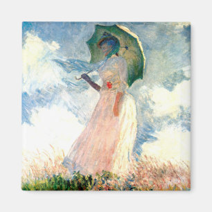 Monet Woman with a Parasol Facing Left Magnet