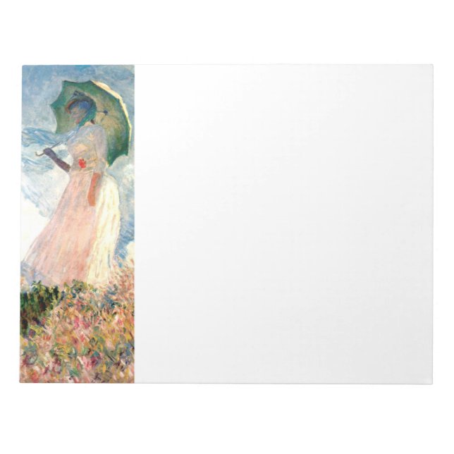 Monet Woman with a Parasol Facing Left Notepad (Front)