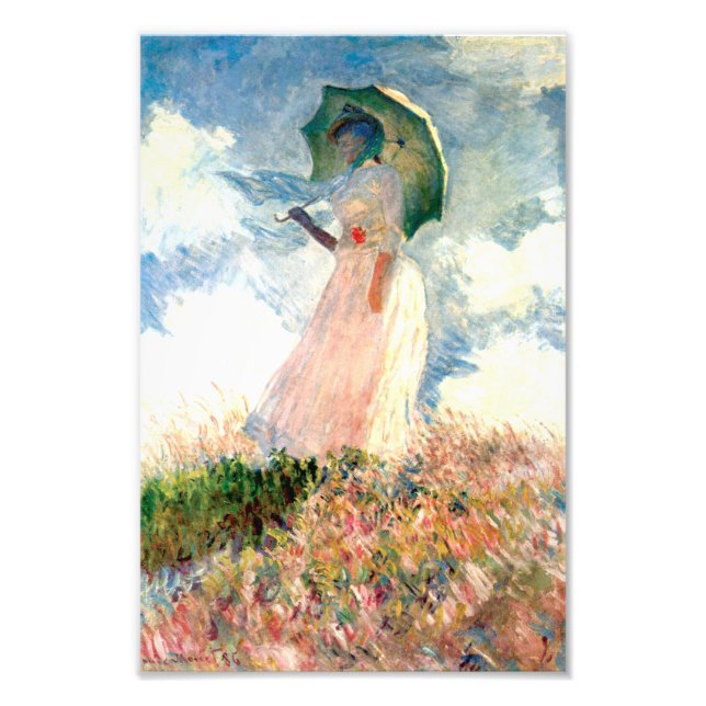 Monet Woman with a Parasol Facing Left Photo Print (Front)