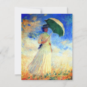 Monet Woman with a Parasol Facing Right Card