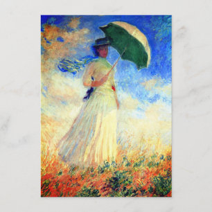 Monet Woman with a Parasol Facing Right Enclosure Card