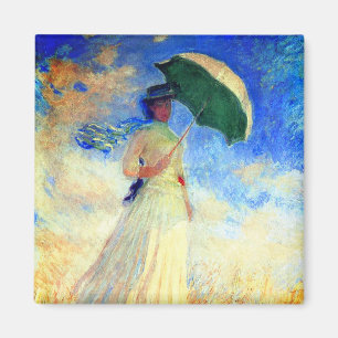 Monet Woman with a Parasol Facing Right Magnet