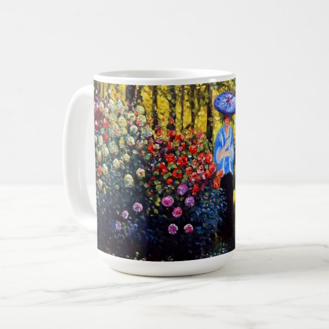 Monet Woman with a Parasol in Garden Coffee Mug (Front Left)