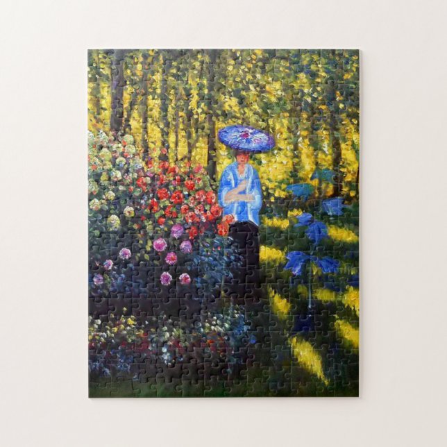 Monet Woman with a Parasol in Garden Jigsaw Puzzle (Vertical)