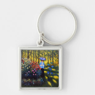 Monet Woman with a Parasol in Garden Key Ring