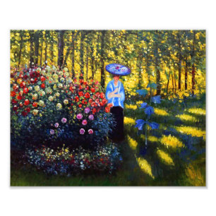 Monet Woman with a Parasol in Garden Photo Print