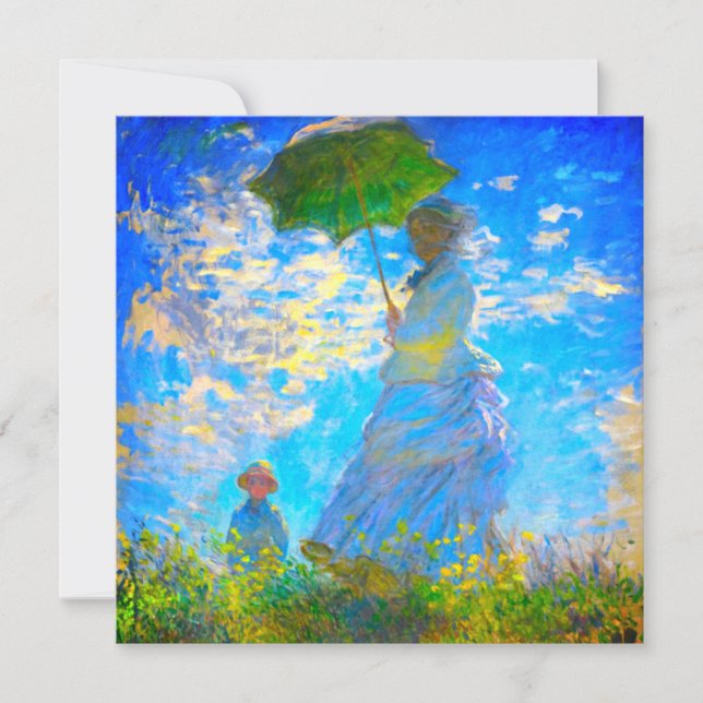 Monet Woman with a Parasol Invitation (Front)