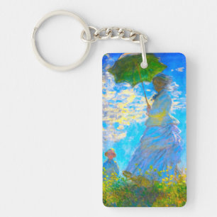 Monet Woman with a Parasol Key Ring
