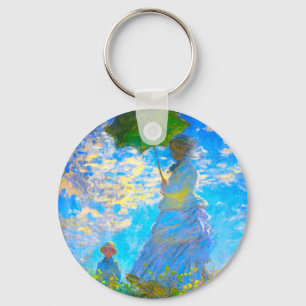 Monet Woman with a Parasol Key Ring