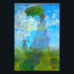 Monet Woman with a Parasol Photo Print<br><div class="desc">Photo Print featuring Claude Monet’s wife,  Camille,  holding a parasol,  and their son,  Jean,  taking a walk in a vibrant green field being blown by the wind on a summer’s day. A great Monet gift for fans of impressionism and French art.</div>