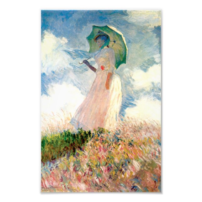 Monet Woman With A Parasol Print (Front)